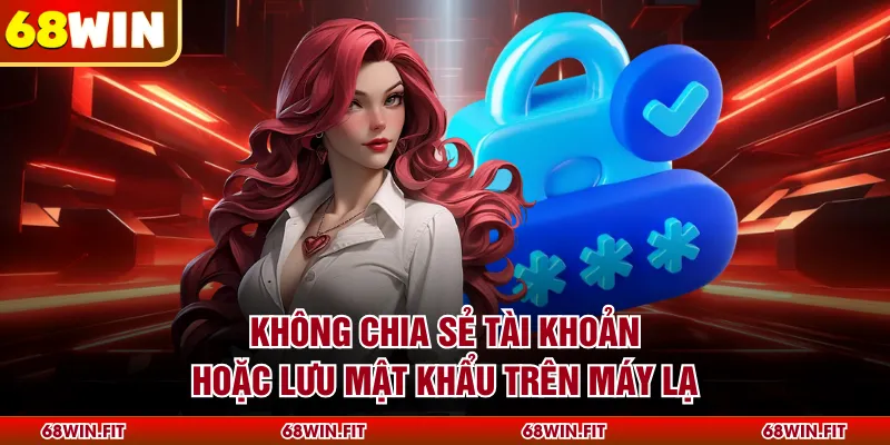 Không chia sẻ tài khoản hoặc lưu mật khẩu trên máy lạ